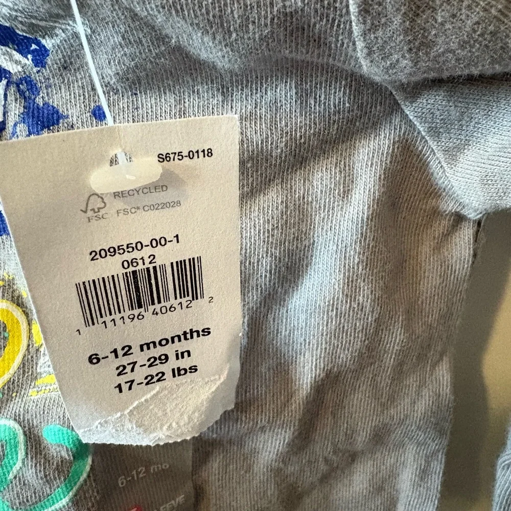 GAP Gray”Mom’s Little Trouble Maker” Bodysuit size 6-12mo New with Tags